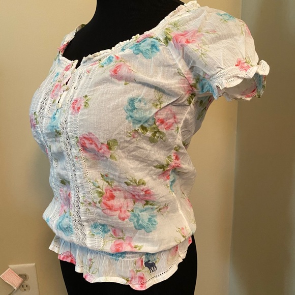 abercrombie kids flowered blouse - Picture 4 of 5